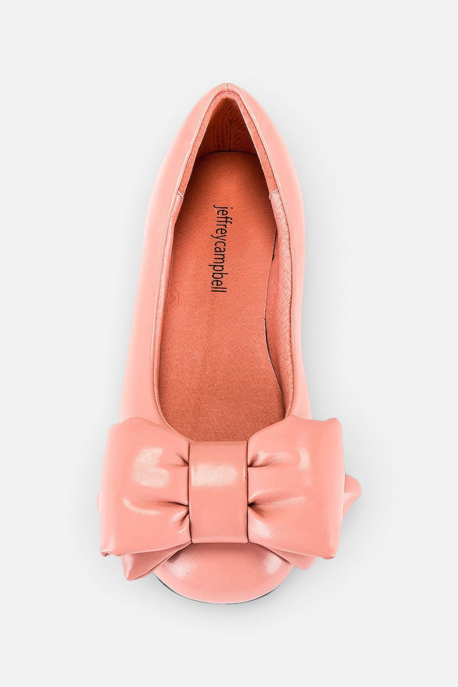 Jeffrey Campbell Bow-Out Bow Flats in Pink – flat lay