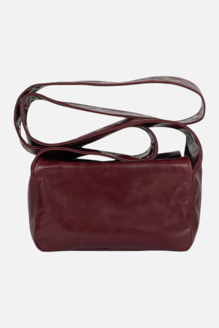 Jeffrey Campbell Boxed-Up Handbag in Wine – front view