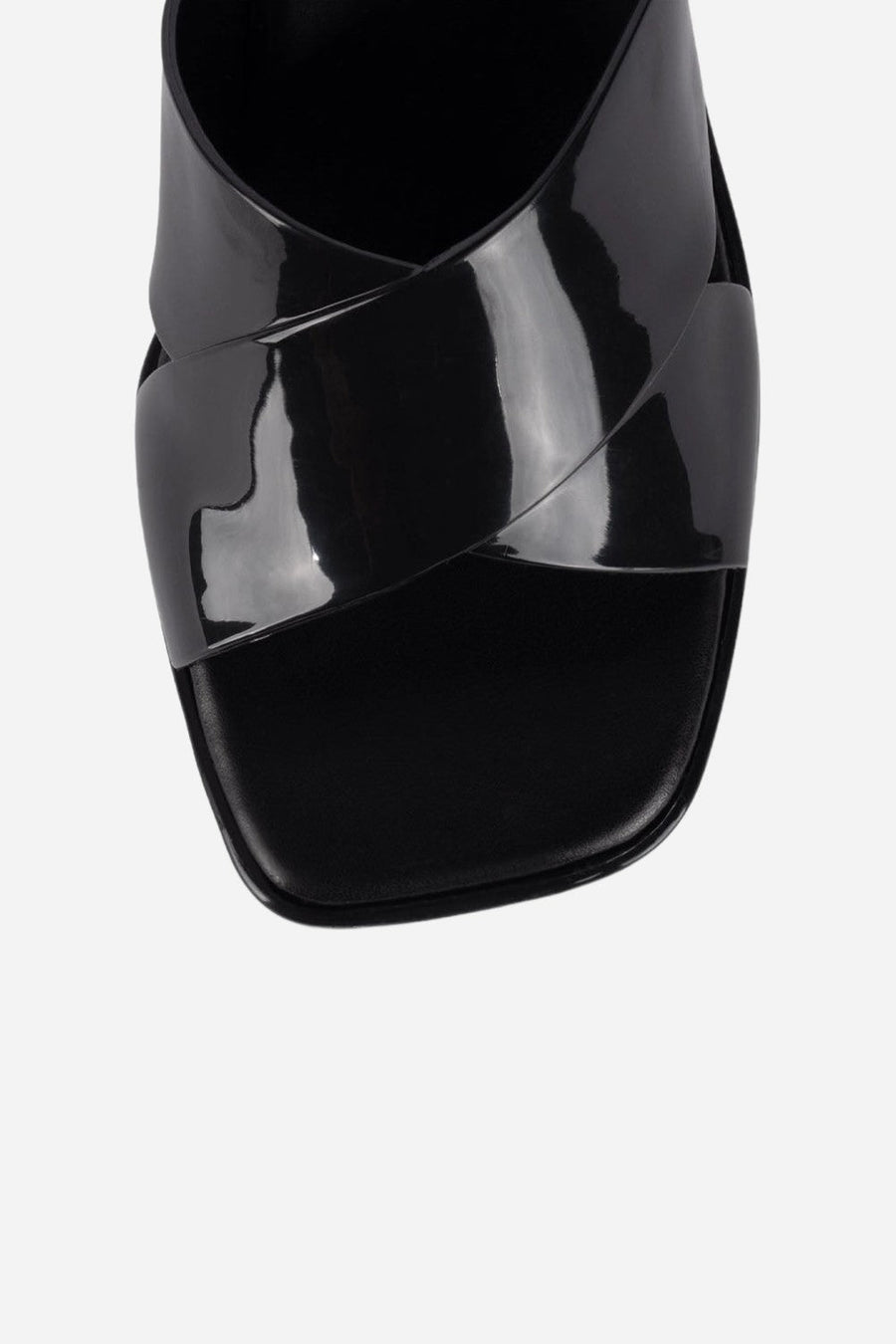 Jeffrey Campbell Bubblegum Heels In Black Shiny – side view