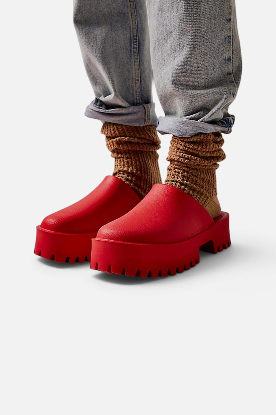 Jeffrey Campbell Clogge Platform- Red – detail