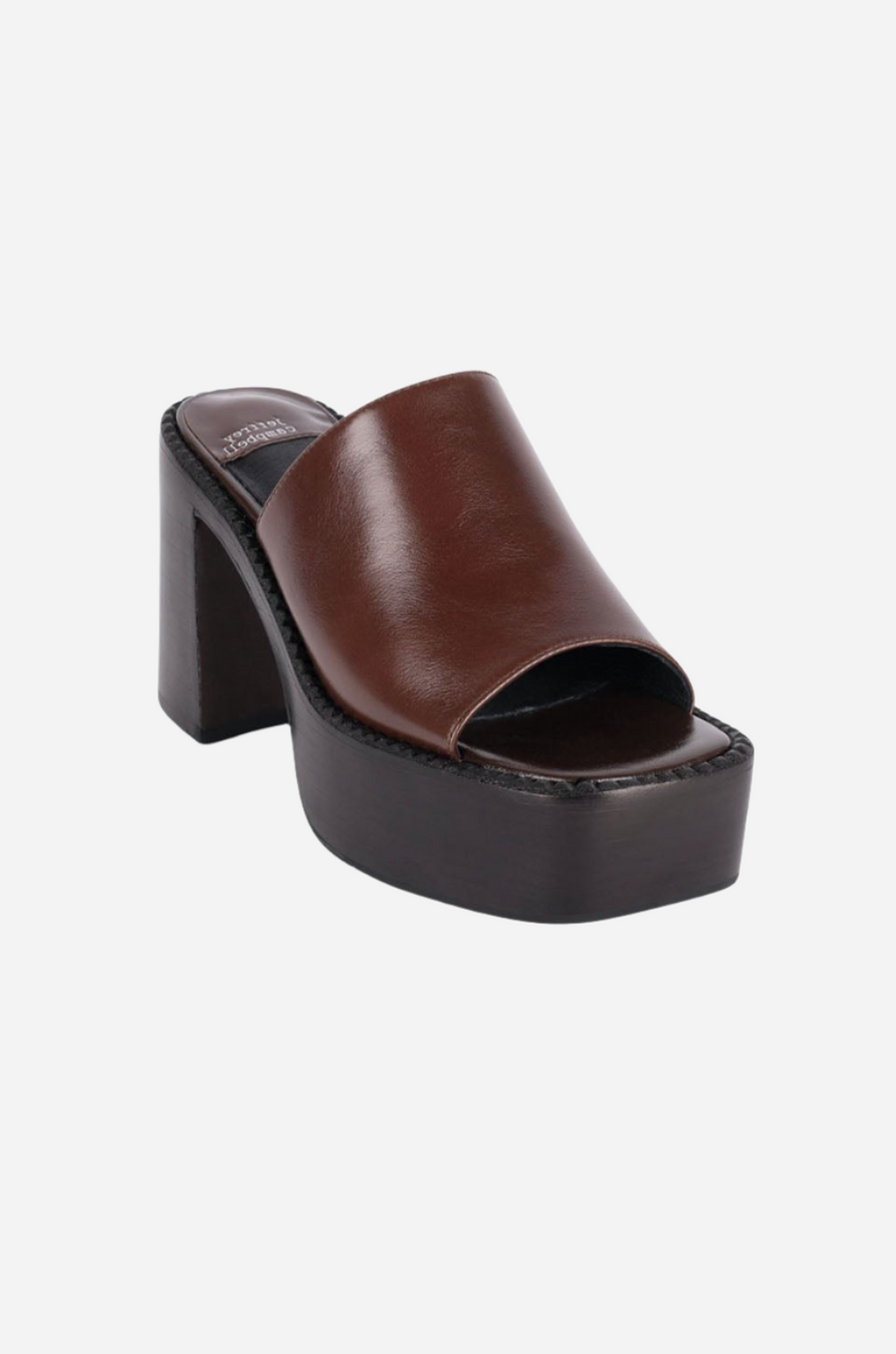 Jeffrey Campbell Concert Platform Mule In Brown – back view