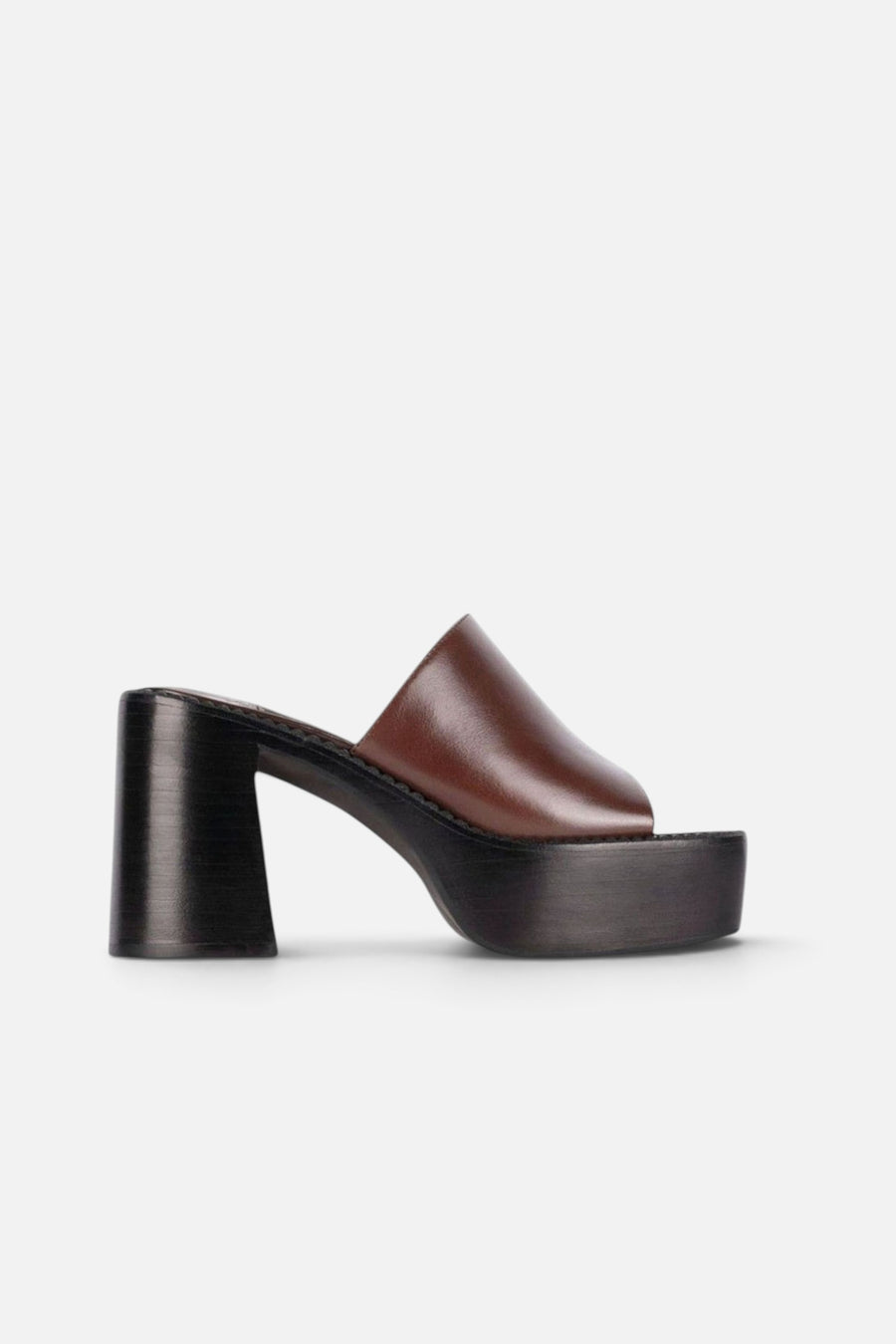 Jeffrey Campbell Concert Platform Mule In Brown – side view