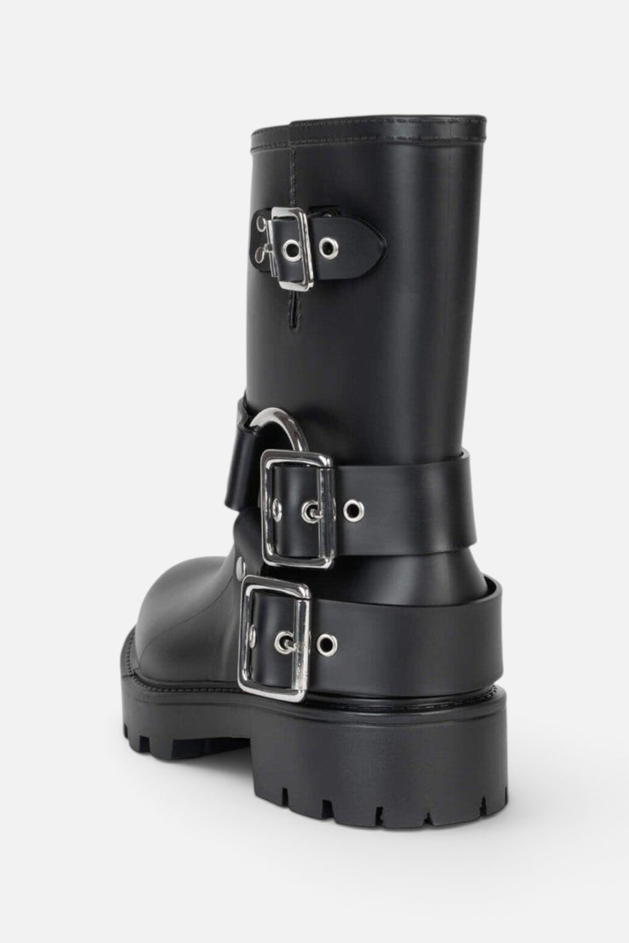 Jeffrey Campbell Controller Boots in Black Matte Silver – detail