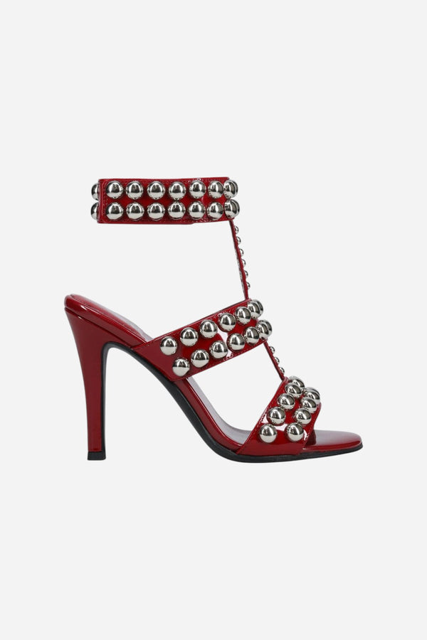 Jeffrey Campbell Engrailed in Red Patent Silver