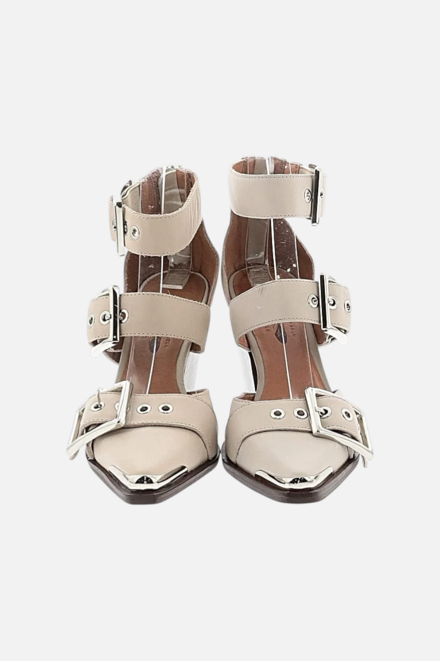 Jeffrey Campbell Evander in Tan Silver – back view