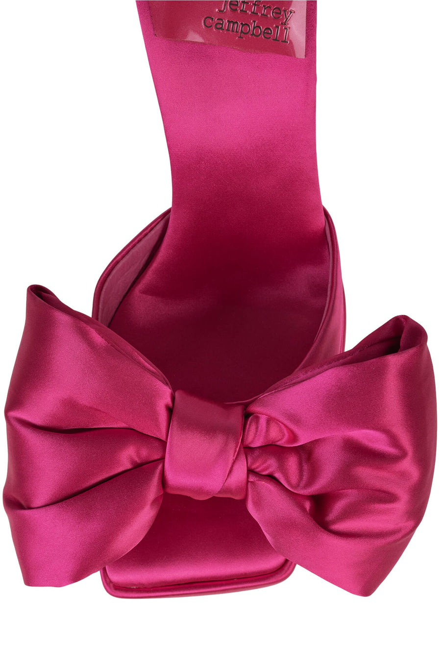 Jeffrey Campbell Gazenia Platform Bow in Fuchsia Satin – detail