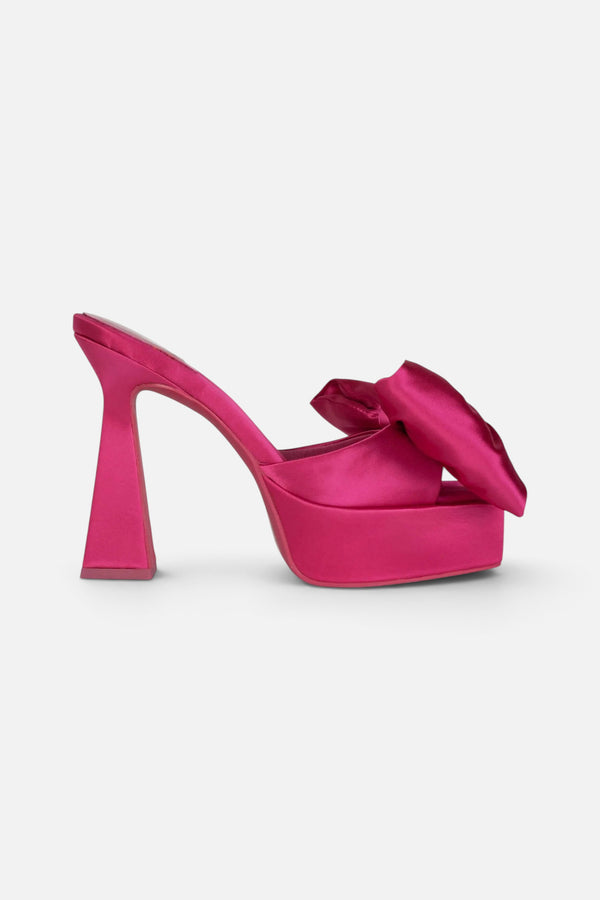 Jeffrey Campbell Gazenia Platform Bow in Fuchsia Satin