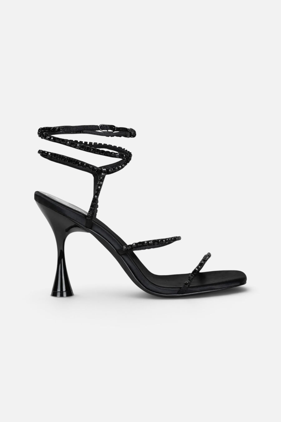 Jeffrey Campbell Glamorous Black Satin Black – front view