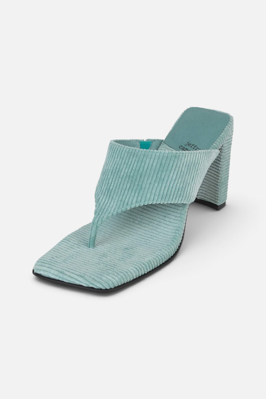 Jeffrey Campbell Heatin-Up Heels in Mint Corduroy – side view