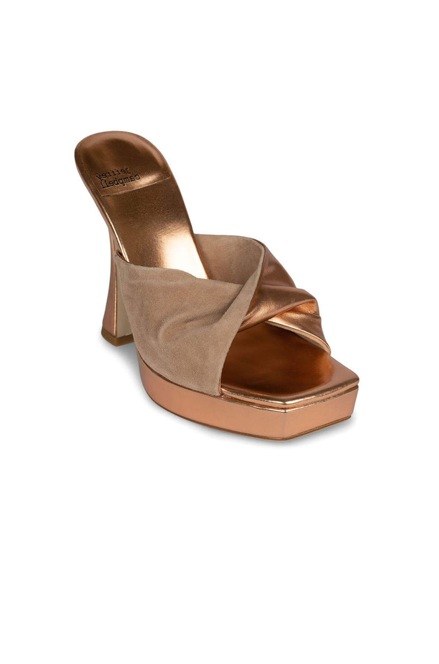 Jeffrey Campbell Hollyweird In Rose Gold Natural Suede – back view