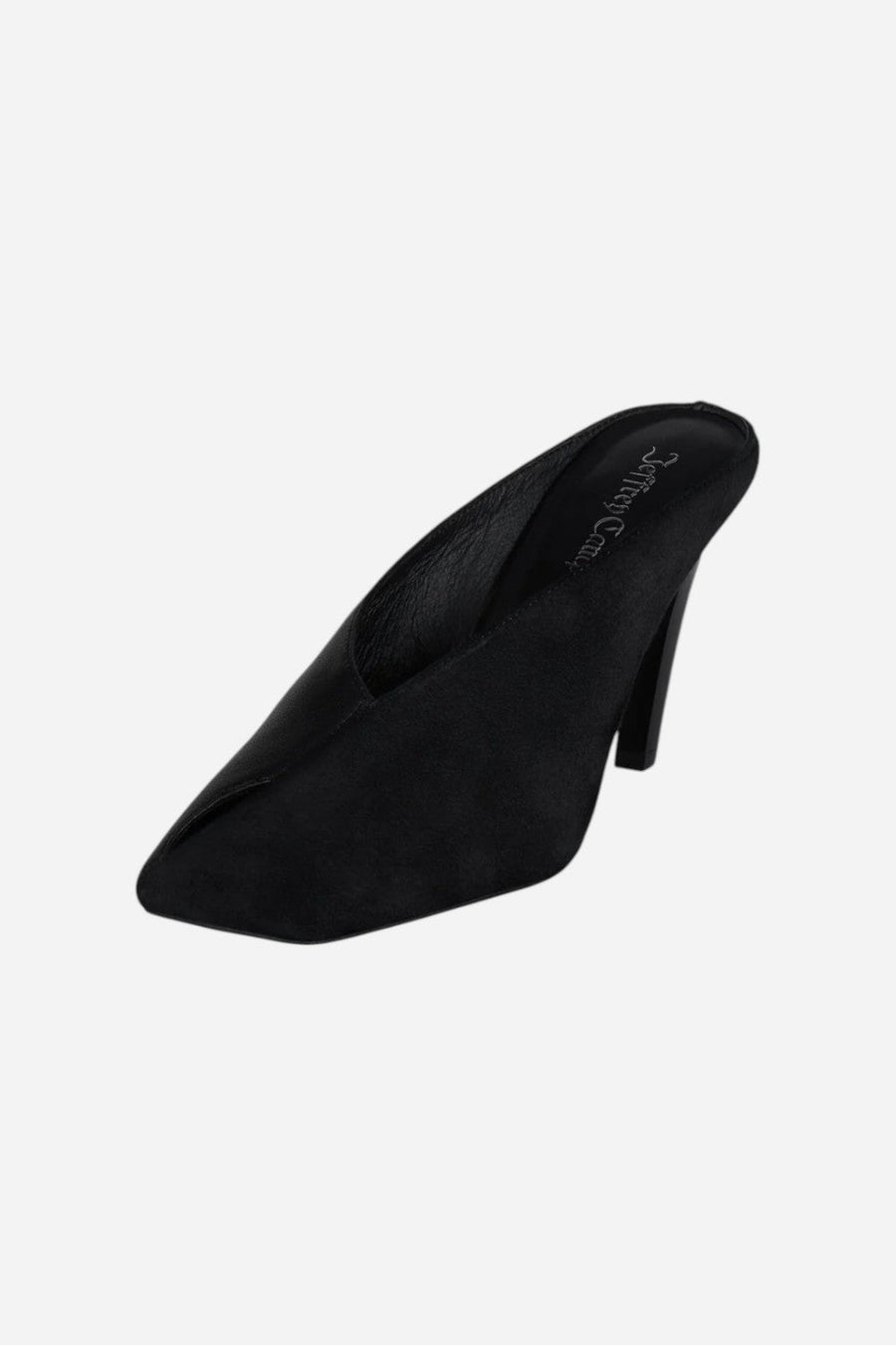 Jeffrey Campbell Hoof-It in Black Suede Combo – back view