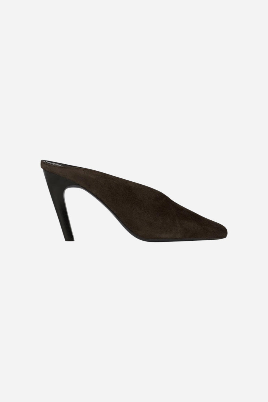 Jeffrey Campbell Hoof-It in Coffee Suede Combo – front view