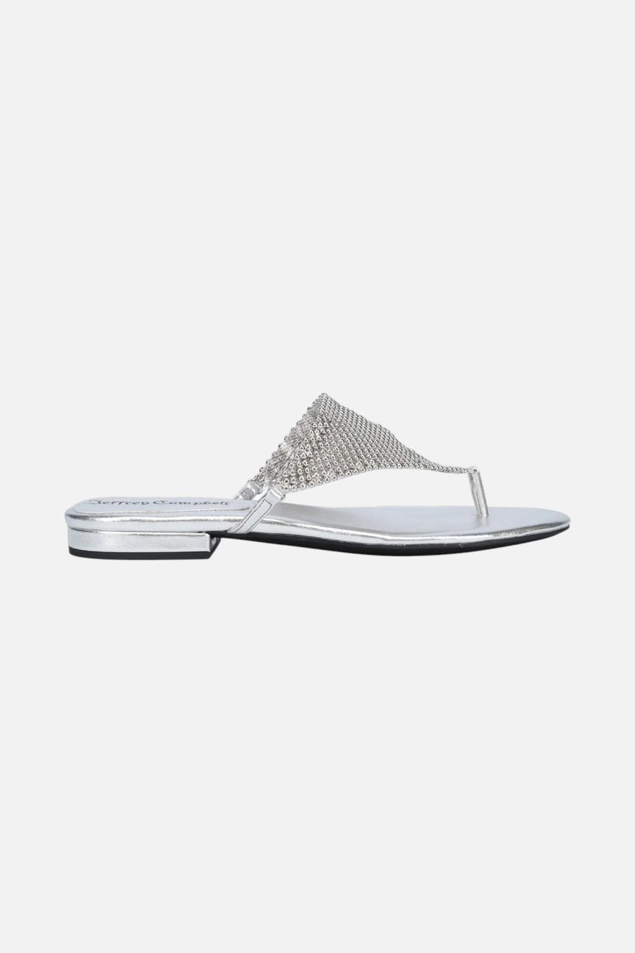 Jeffrey Campbell Lockup-JS Silver Chain Sandals – back view