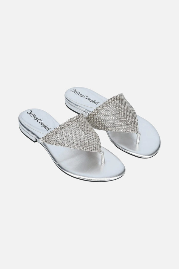 Jeffrey Campbell Lockup-JS Silver Chain Sandals