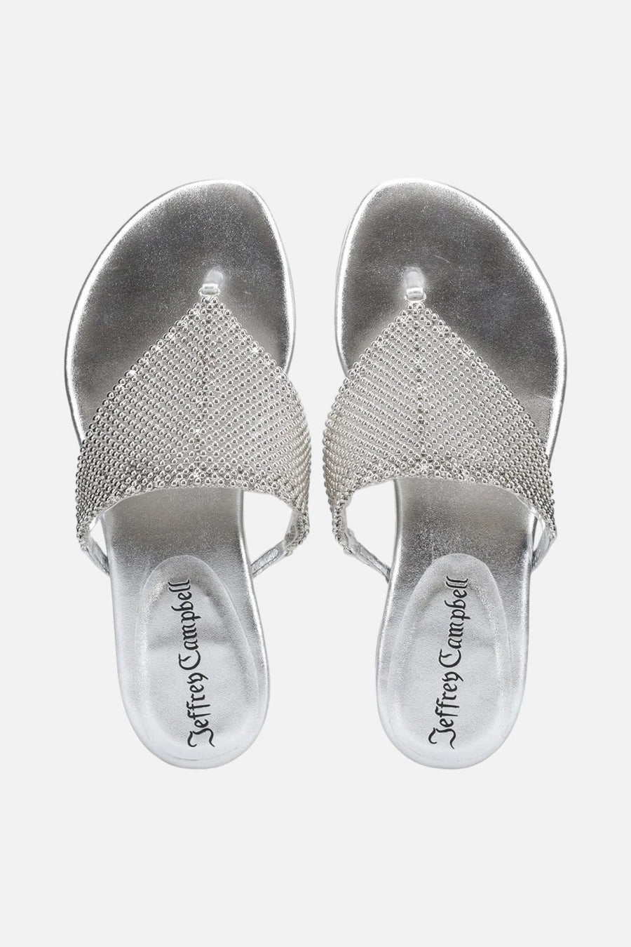 Jeffrey Campbell Lockup-JS Silver Chain Sandals – side view