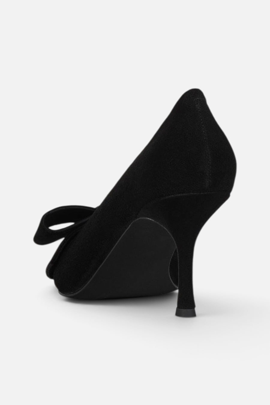 Jeffrey Campbell Manors Heel in Black Suede – side view