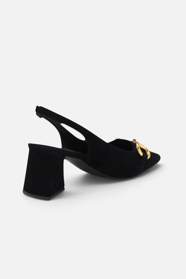 Jeffrey Campbell Nakita Slingback Pump in Black and Gold