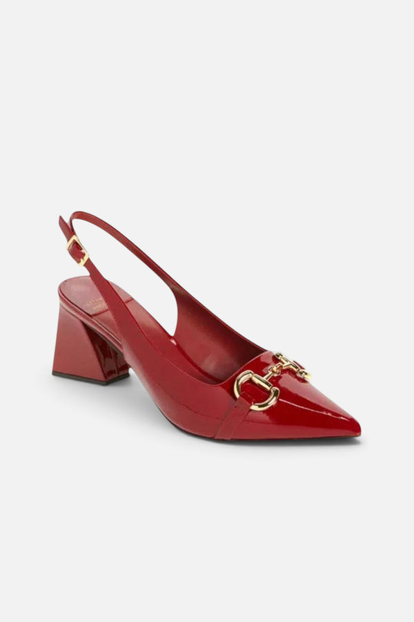 Jeffrey Campbell Nakita Slingback Pump in Cherry Red