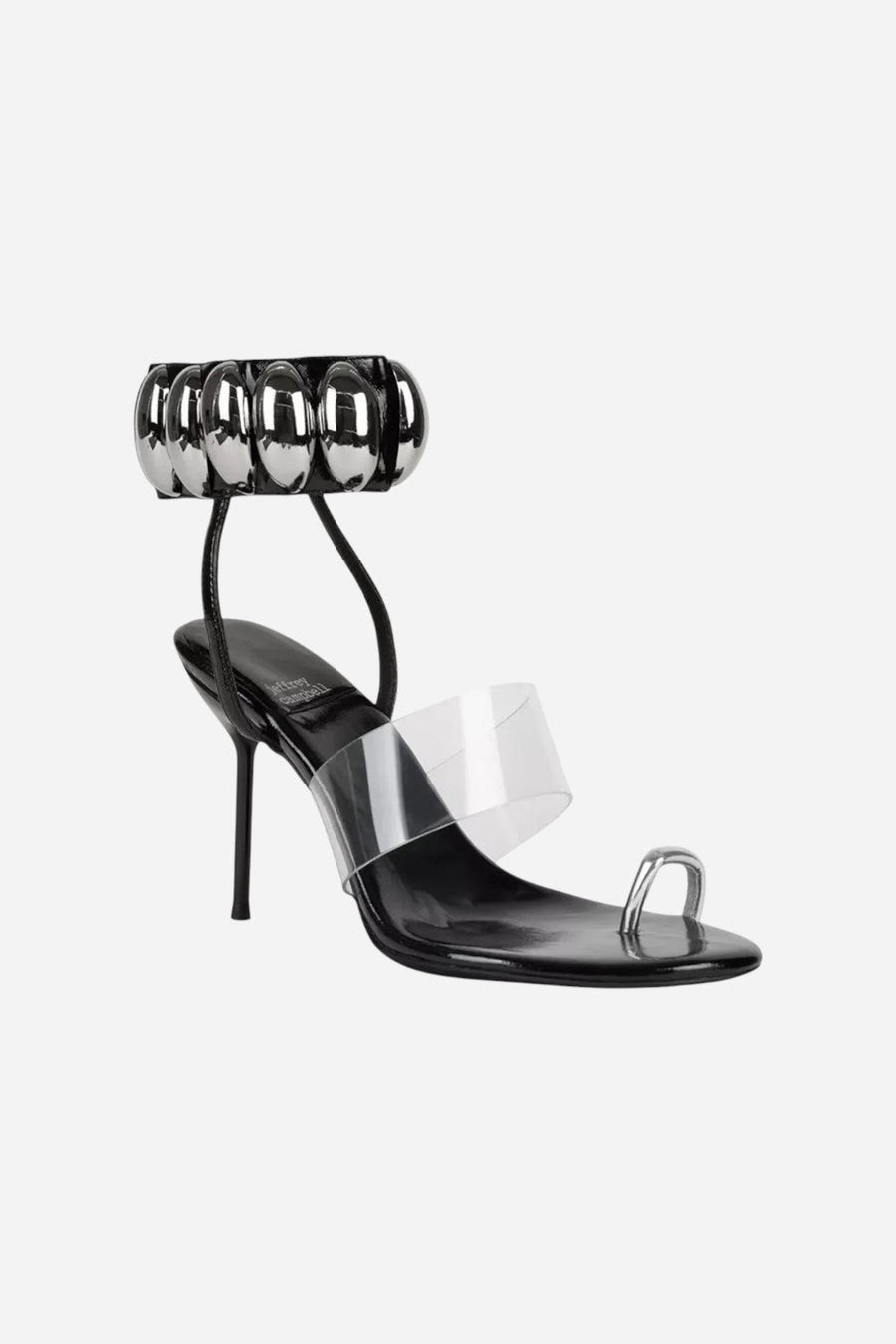 Jeffrey Campbell Occasion in Black Patent Silver – back view