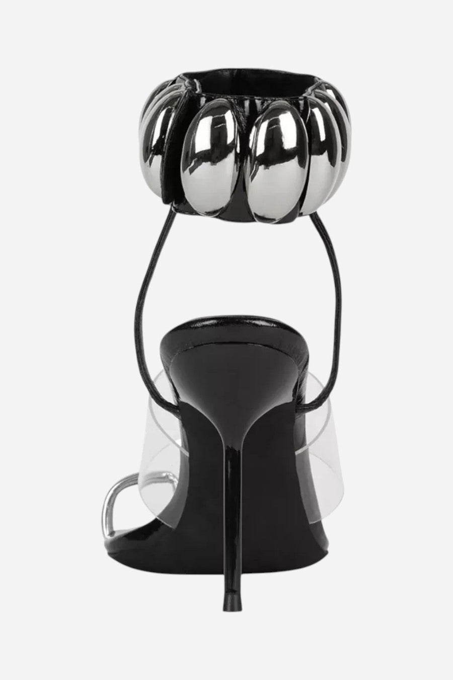 Jeffrey Campbell Occasion in Black Patent Silver – side view