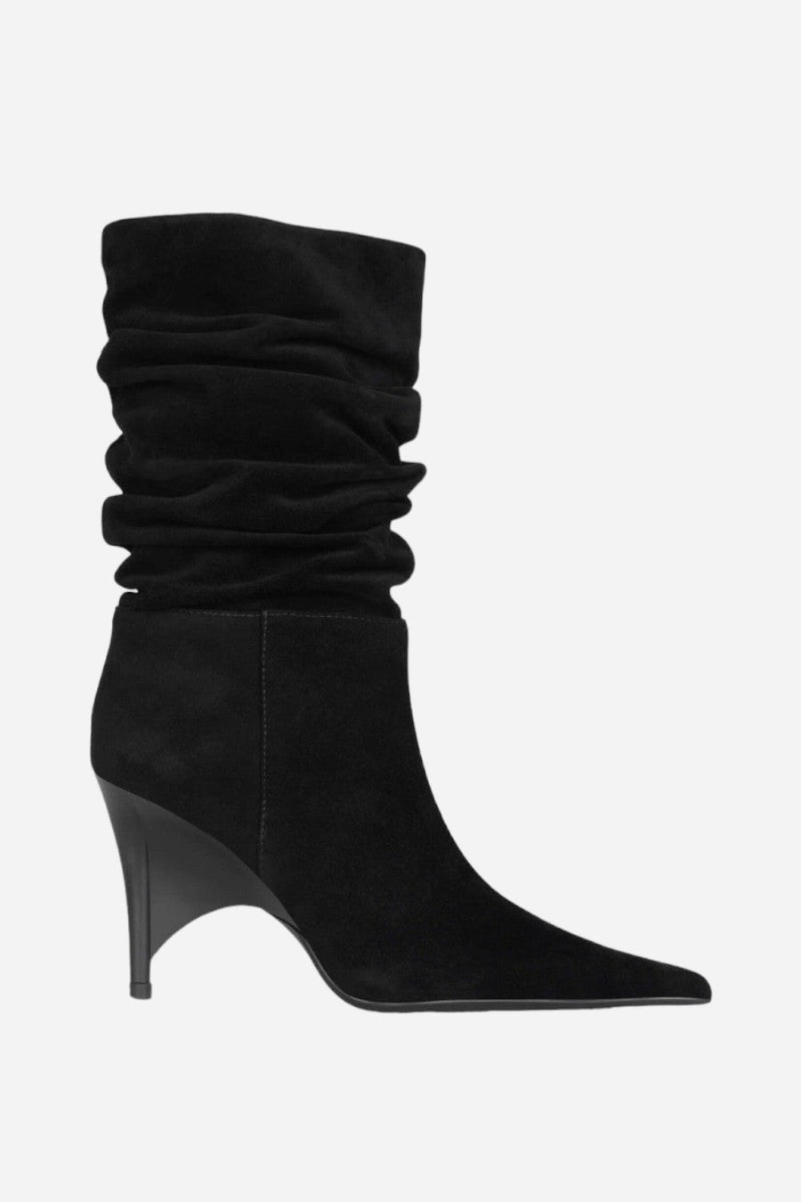 Jeffrey Campbell Opponent Slouch Boot in Black – front view