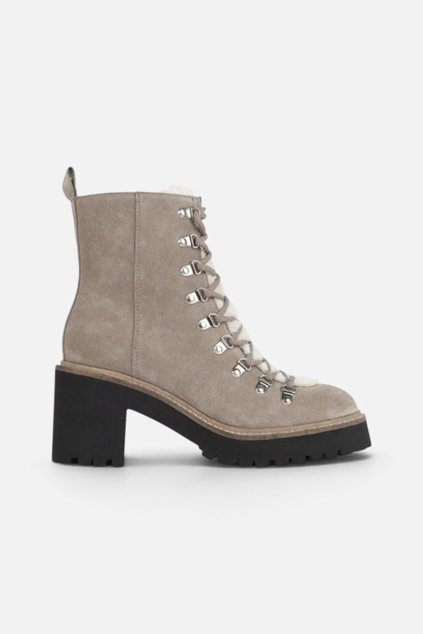 Jeffrey Campbell Owhat Boots In Taupe Suede