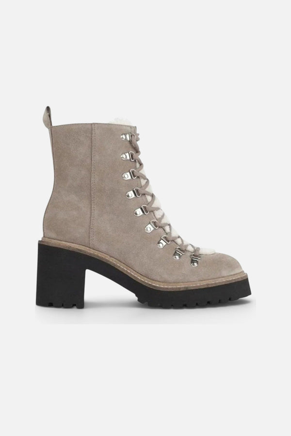 Jeffrey Campbell Owhat Boots In Taupe Suede