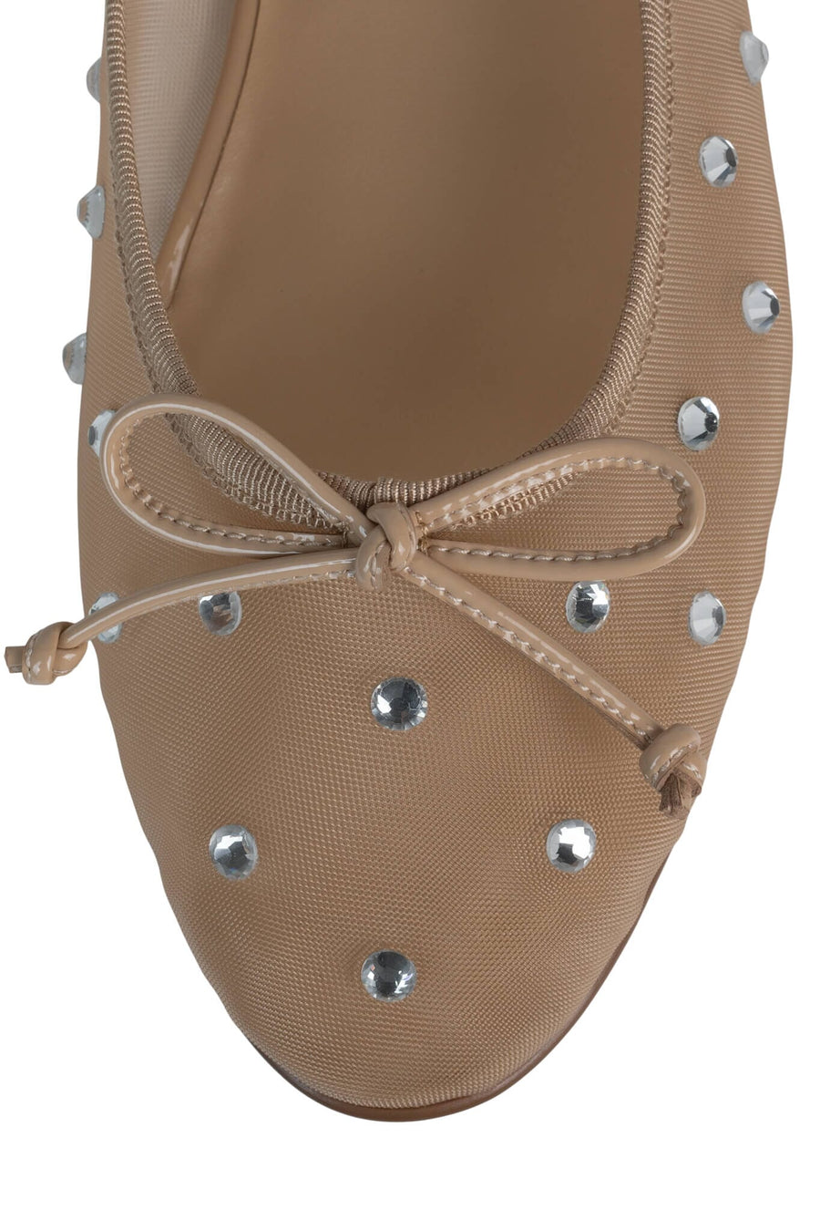 Jeffrey Campbell Releve-MJJ in Natural Mesh Clear Combo – flat lay