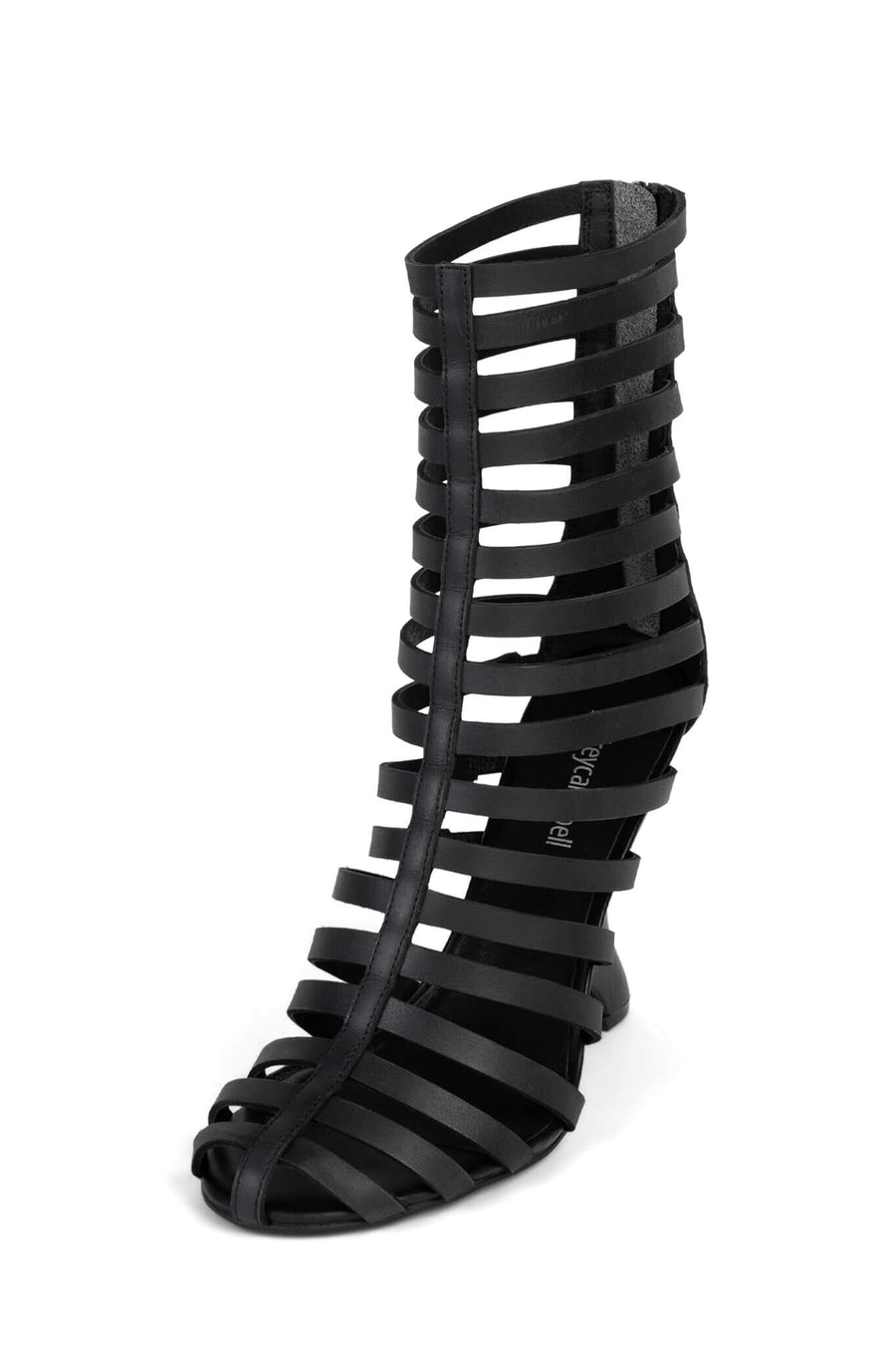 Jeffrey Campbell Santigold Gladiator Boots in Black – side view