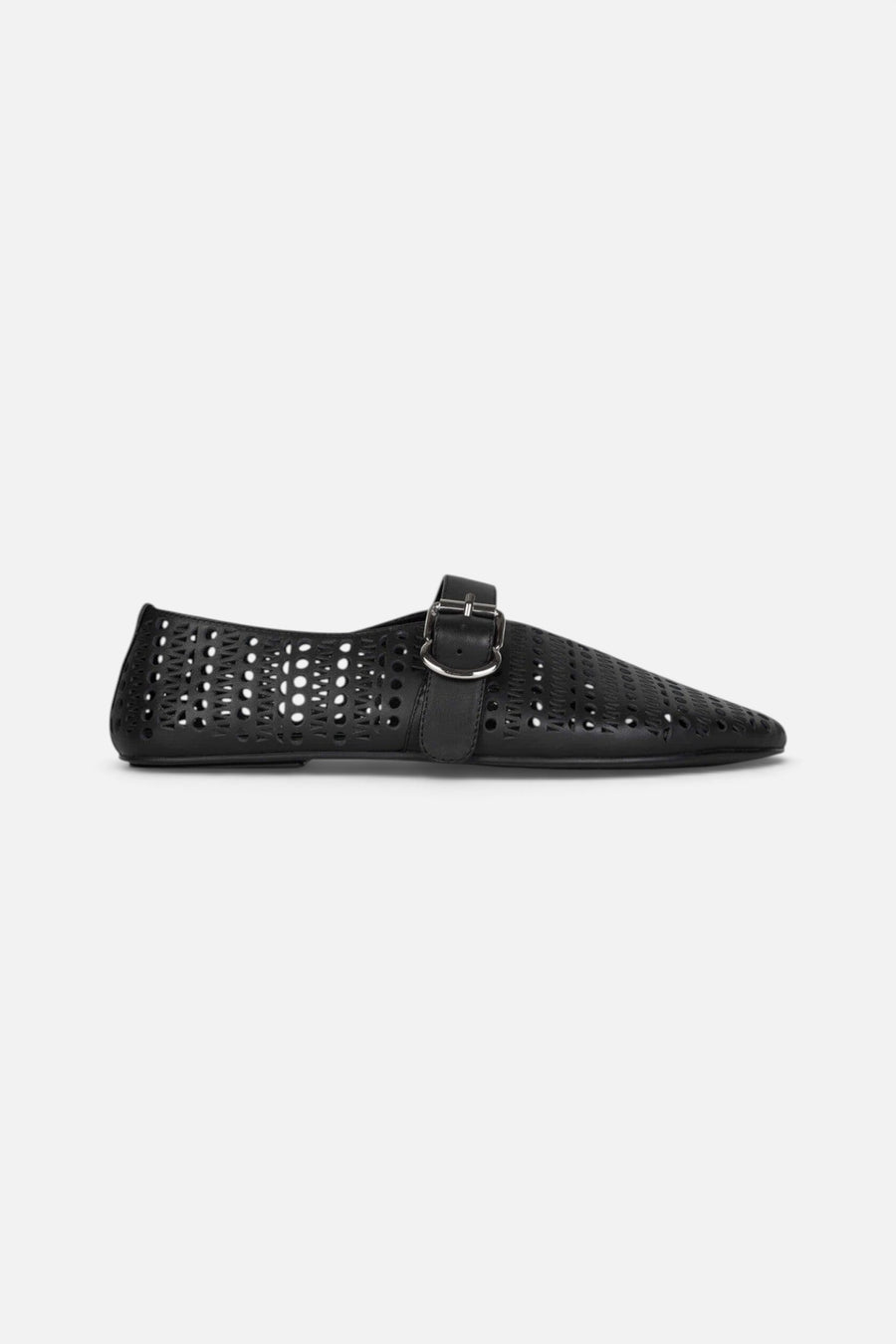 Jeffrey Campbell Shelly-LSR Flats in Black – back view