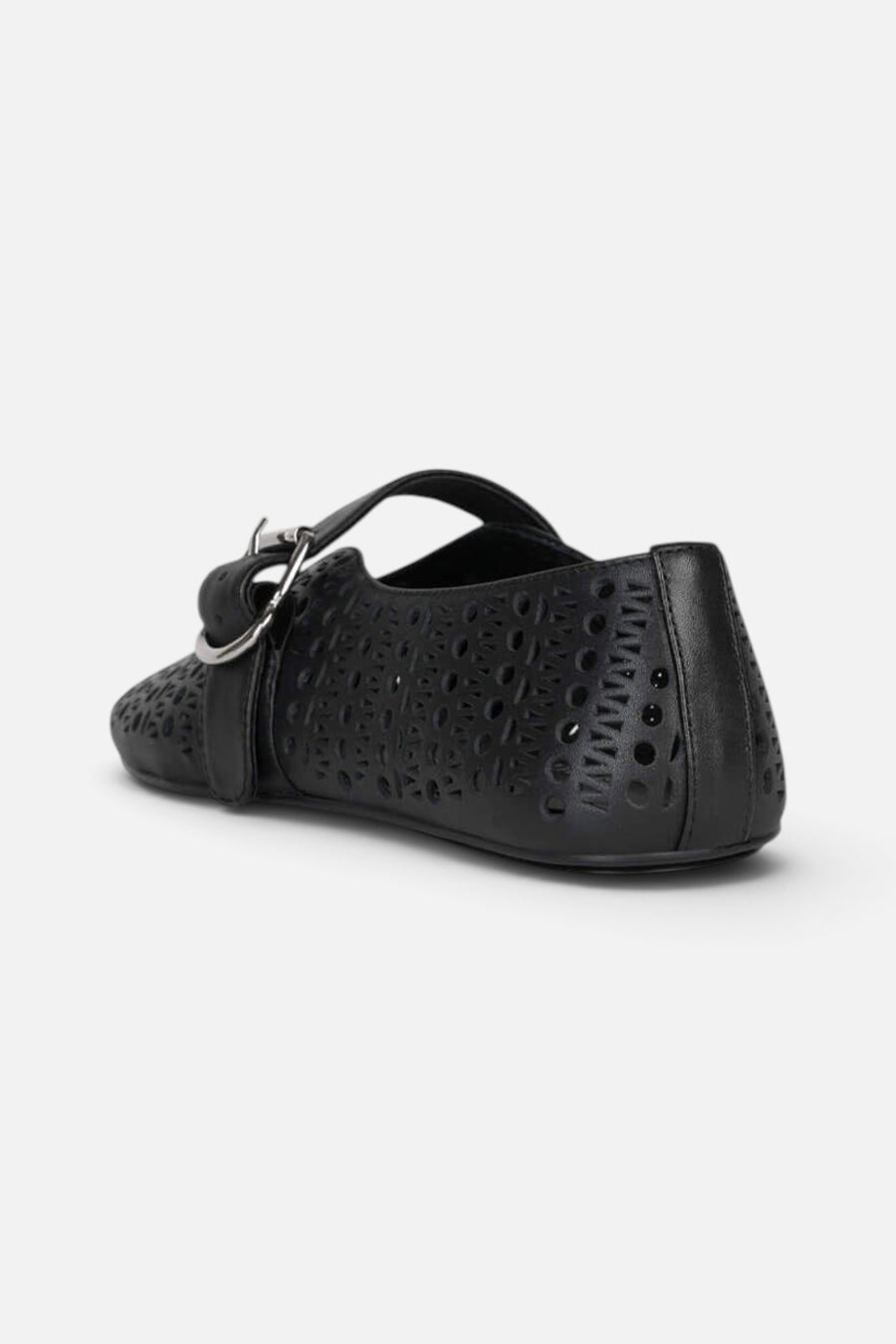 Jeffrey Campbell Shelly-LSR Flats in Black – detail