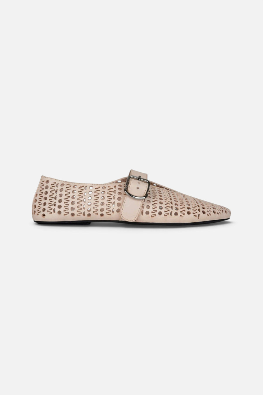 Jeffrey Campbell Shelly-LSR Flats in Natural – back view