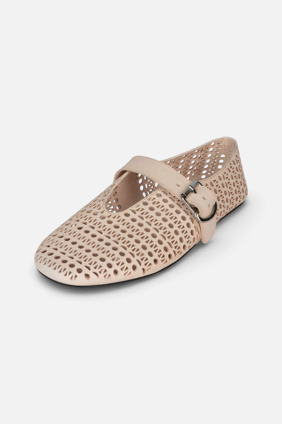 Jeffrey Campbell Shelly-LSR Flats in Natural – side view