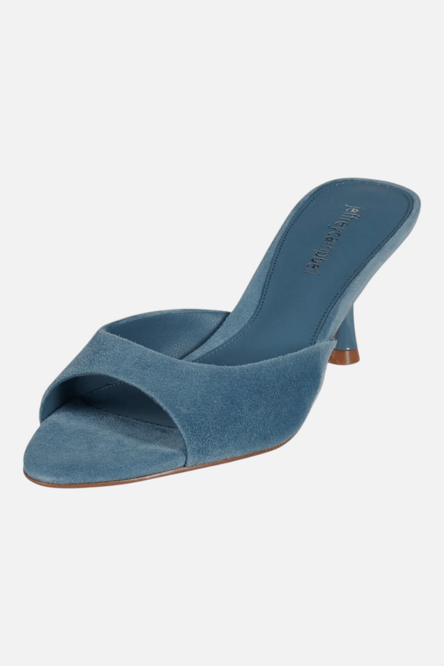 Jeffrey Campbell Spy-Kid Heel in Blue Suede – back view