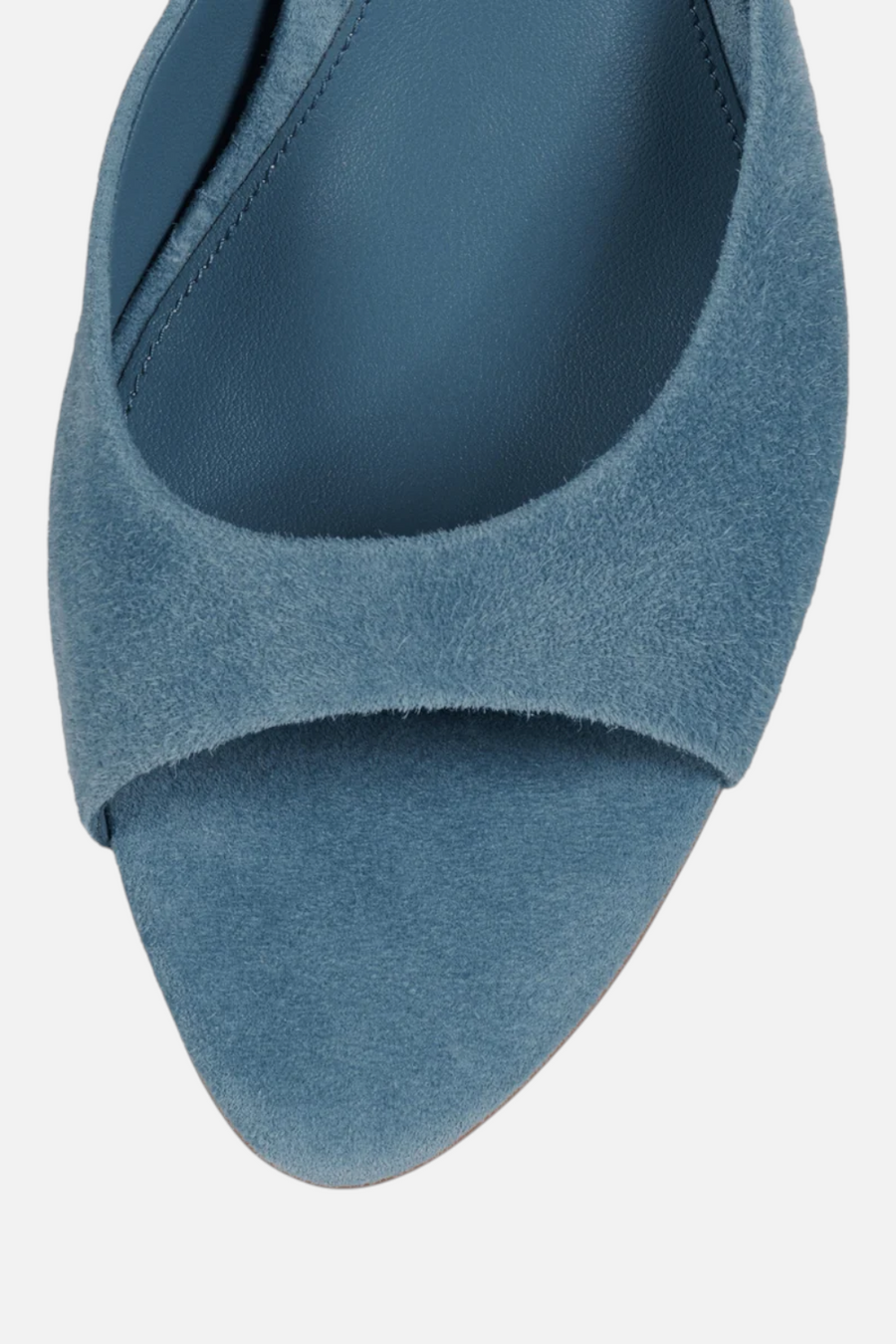 Jeffrey Campbell Spy-Kid Heel in Blue Suede – side view