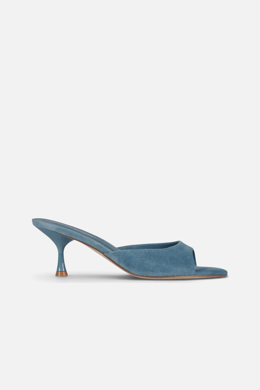 Jeffrey Campbell Spy-Kid Heel in Blue Suede – side view