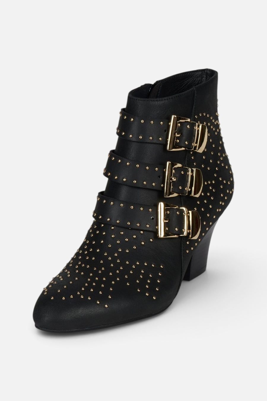 Jeffrey Campbell Starburst5 Ankle Boot in Black Gold – back view
