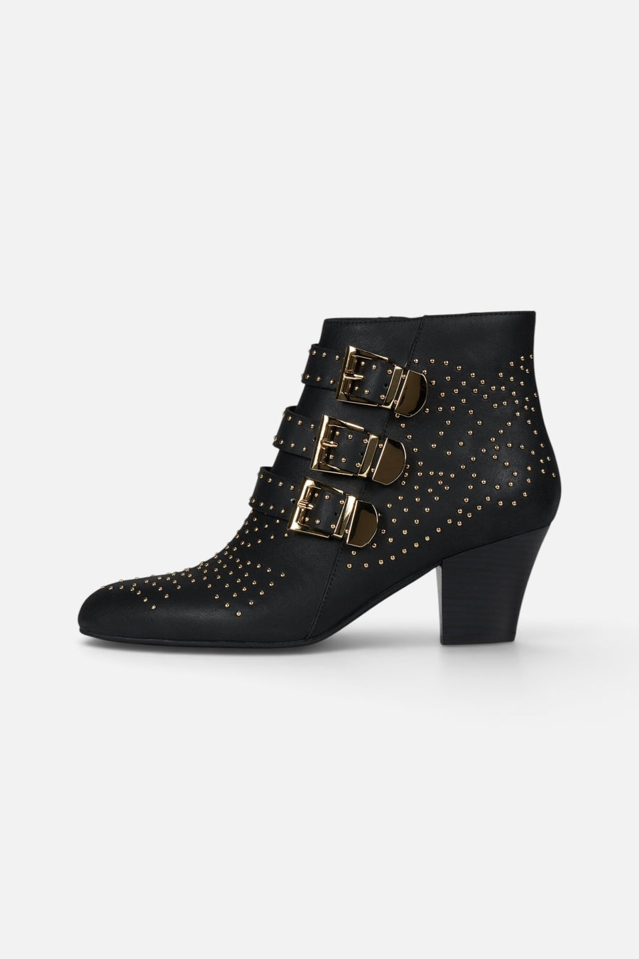 Jeffrey Campbell Starburst5 Ankle Boot in Black Gold – front view