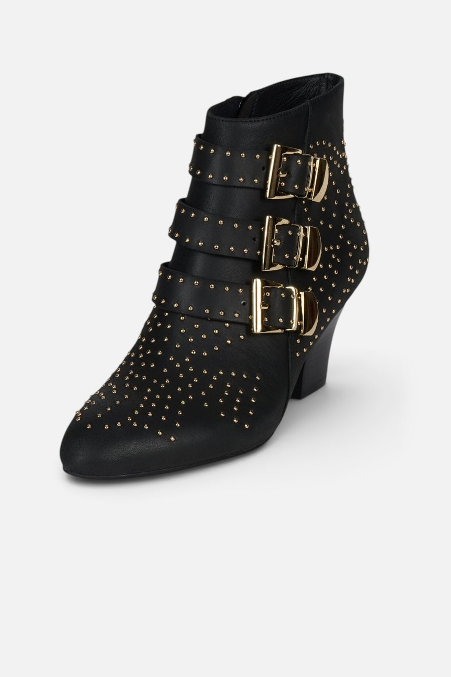 Jeffrey Campbell Starburst5 Ankle Boot in Black Gold – side view