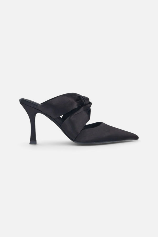 Jeffrey Campbell Tied-Up Heels In Black Satin