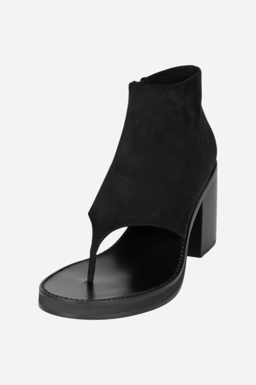 Jeffrey Campbell Trust Ankle Sandal in Black Suede – back view