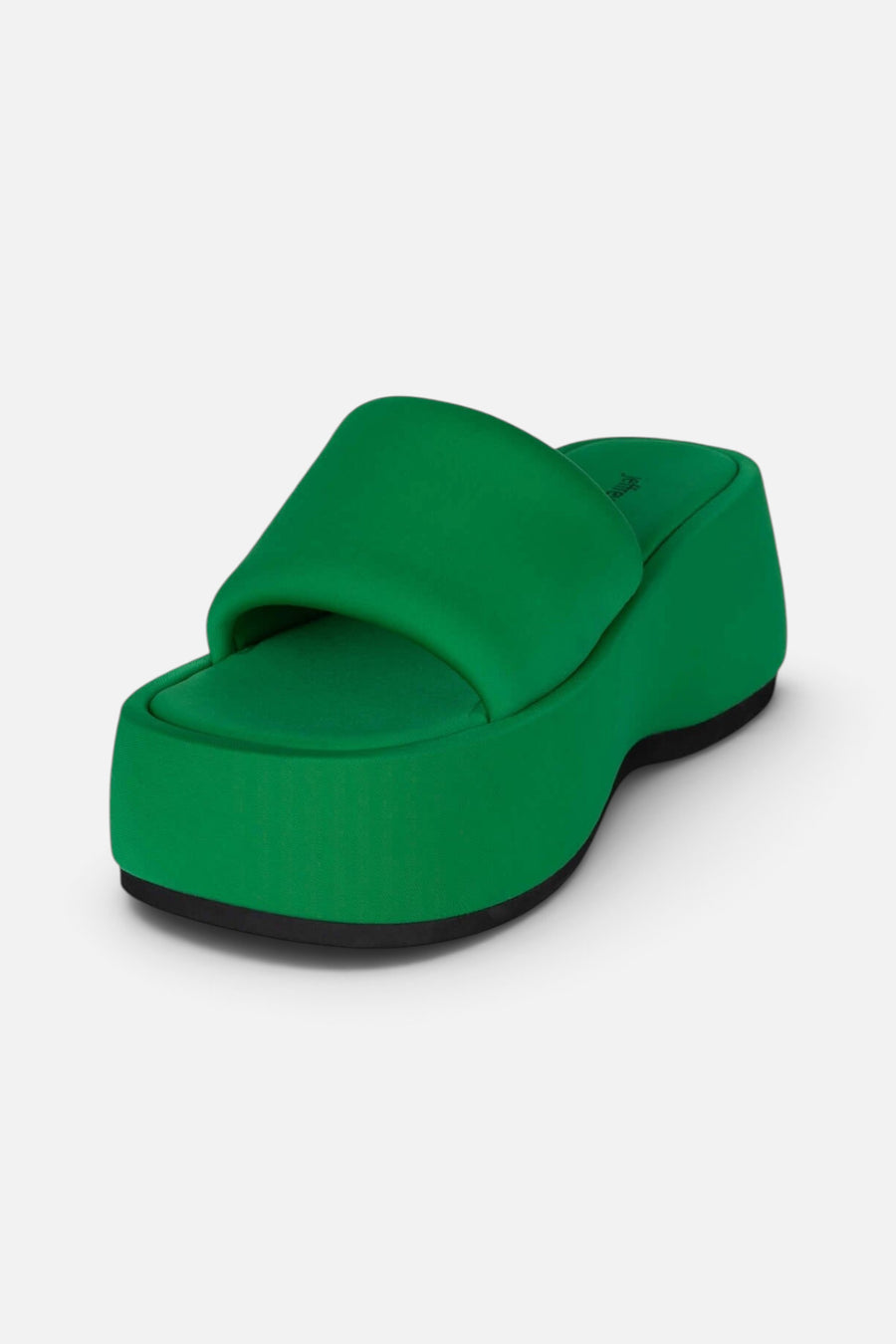Jeffrey Campbell Txt-Me Platform Slide in Green Neoprene – back view