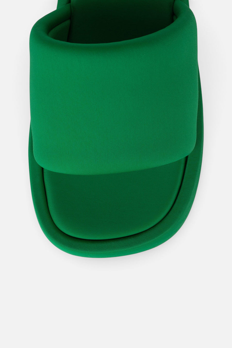Jeffrey Campbell Txt-Me Platform Slide in Green Neoprene – detail