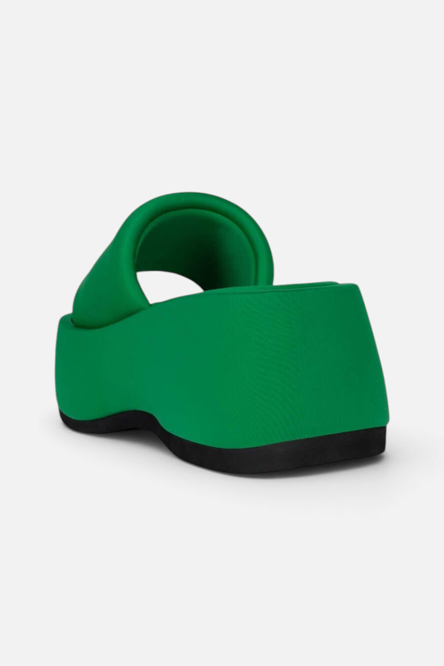Jeffrey Campbell Txt-Me Platform Slide in Green Neoprene – side view