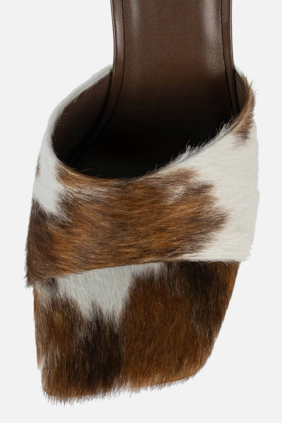 Jeffrey Campbell Women's Capital-F Wedge in Brown White Cow – detail