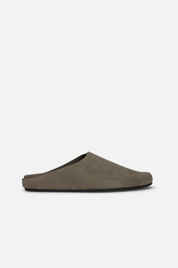 Jeffrey Campbell Women's Content Mule in Light Khaki Suede