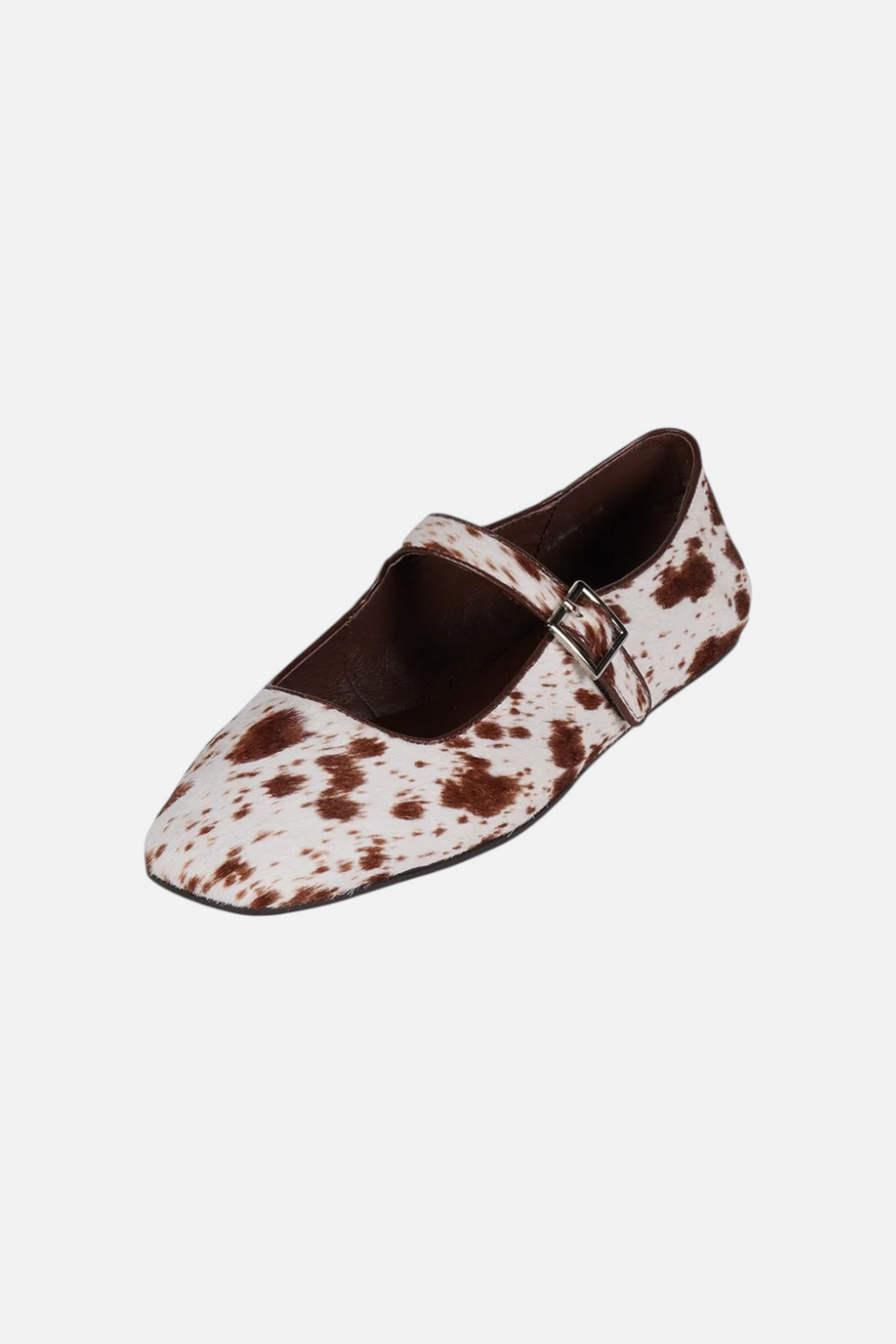 Jeffrey Campbell Women's Elise-2F Flats in Tan White Cow – side view