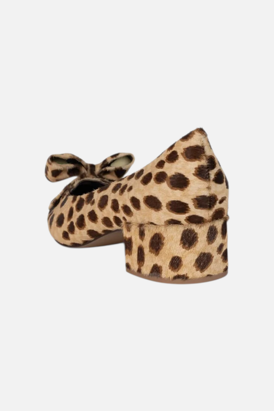 Jeffrey Campbell Women's Maddie-F Block Heel Pump in Beige Brown Spot – back view