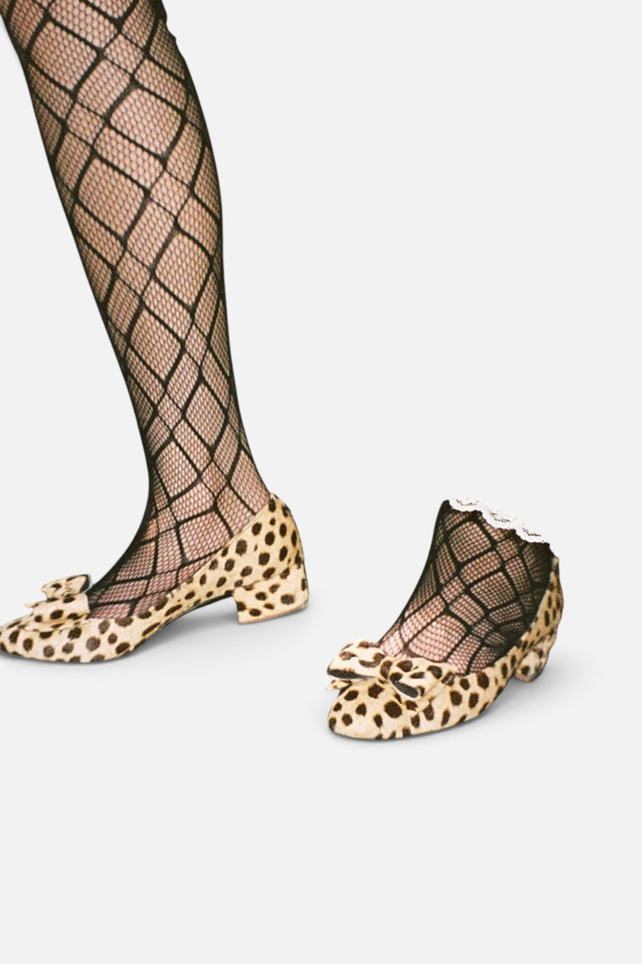 Jeffrey Campbell Women's Maddie-F Block Heel Pump in Beige Brown Spot – flat lay