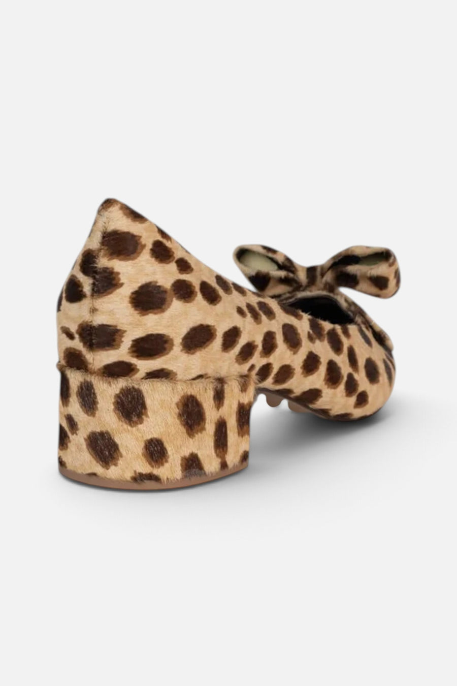 Jeffrey Campbell Women's Maddie-F Block Heel Pump in Beige Brown Spot – back view